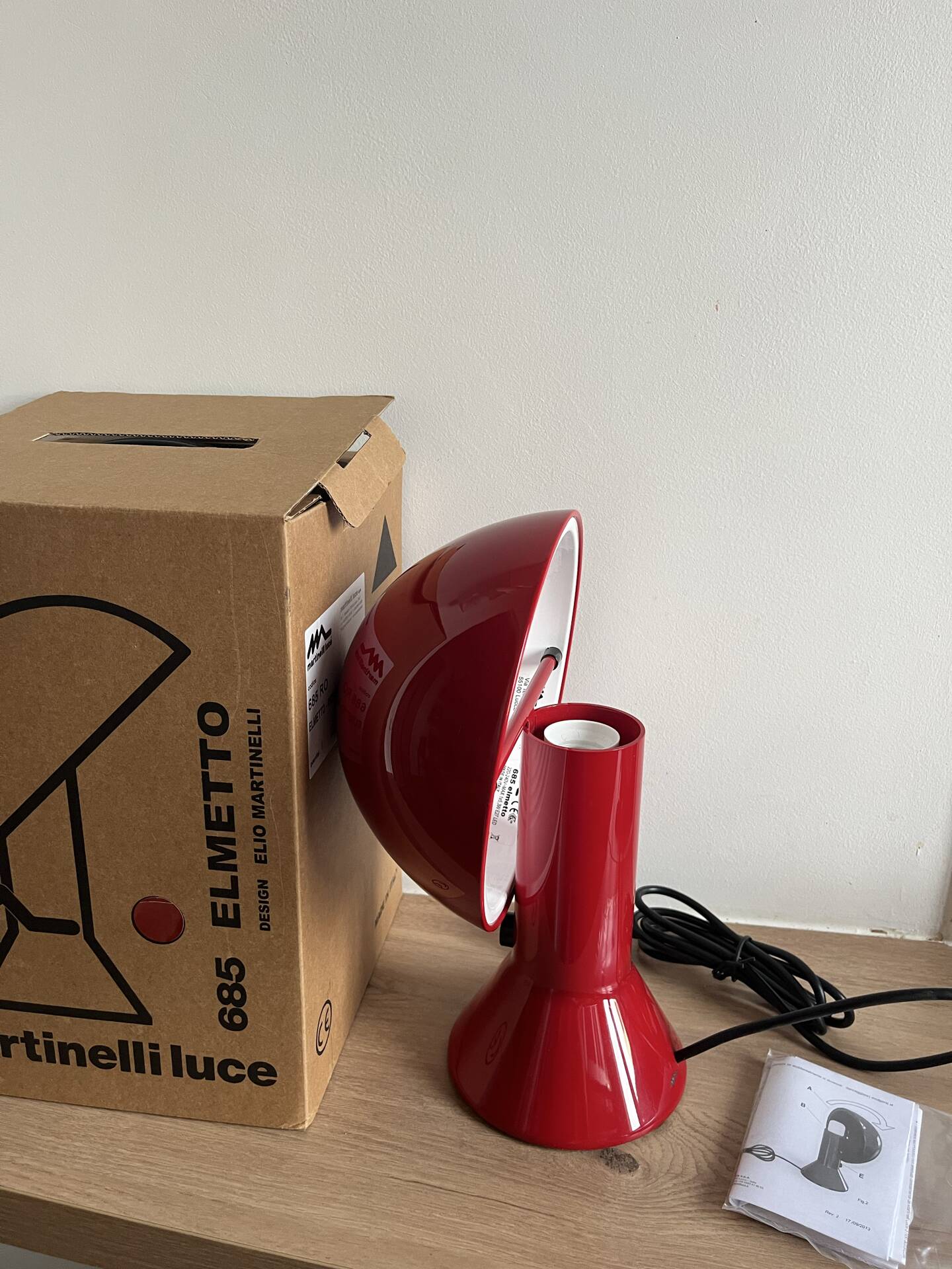 Martinelli Elmetto red lamp