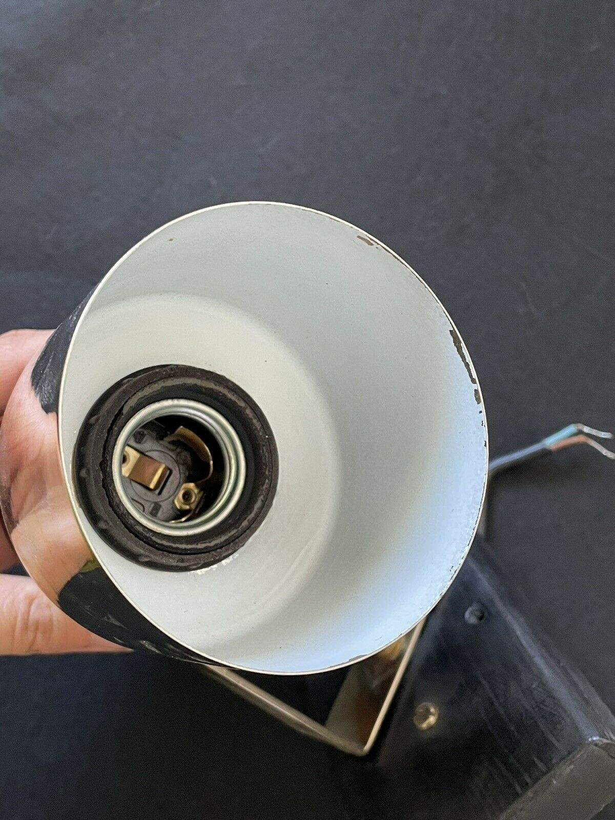 Wall lamp Metal Gold And Black - Blackened Wood