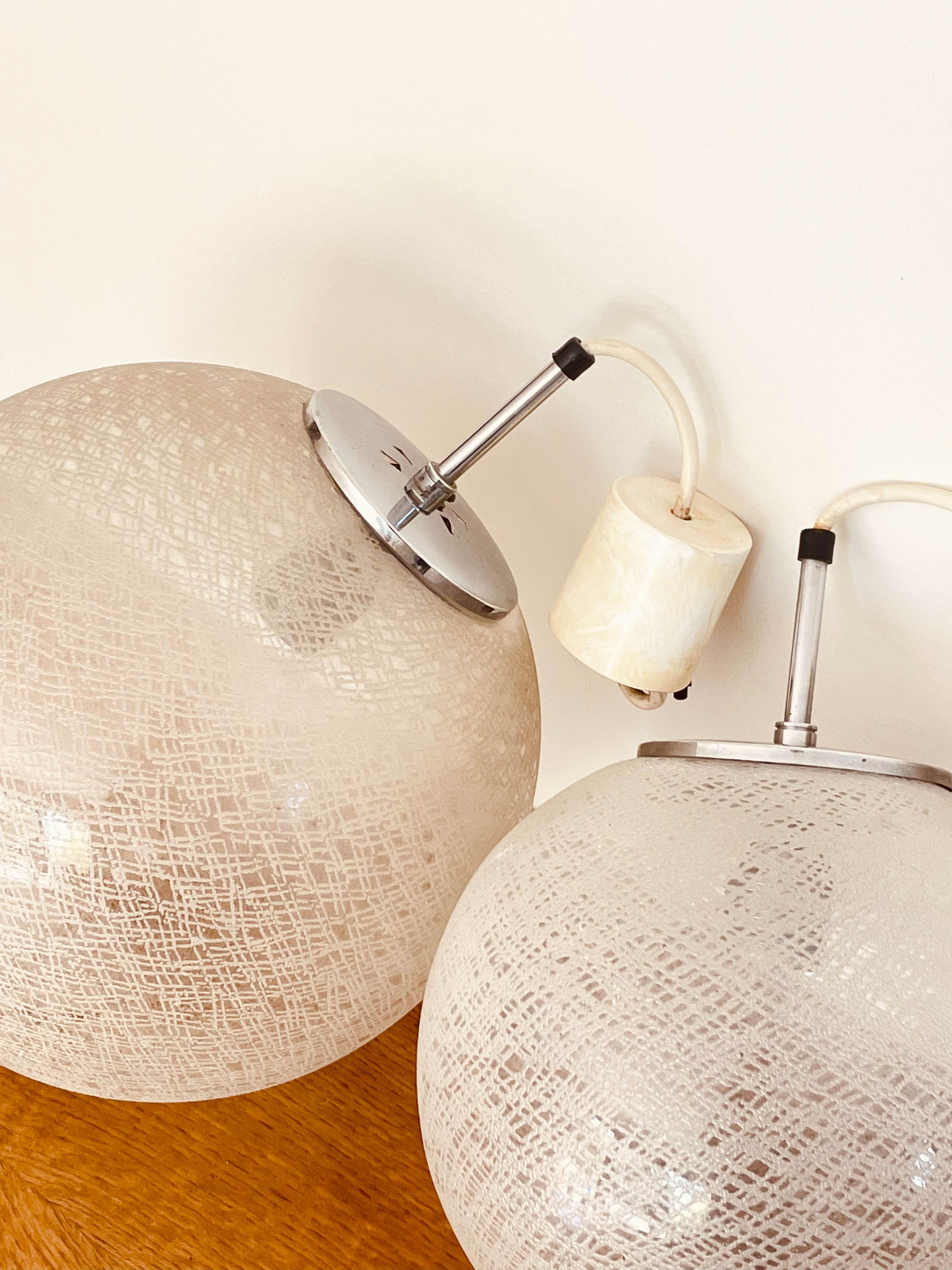 Suspension globe 25 cm Glashutte Limburg, 1970