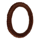 Miroir ovale en osier