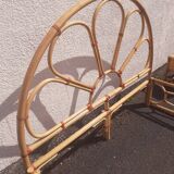 Rattan bed and bamboo leather ligatures