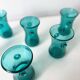 Set of bubble glass water glasses from the 1960s.