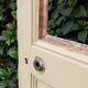 Glass communication door h221.5x90cm old 4 panes without interior glazing