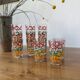 Set of 12 graphic glasses 1970