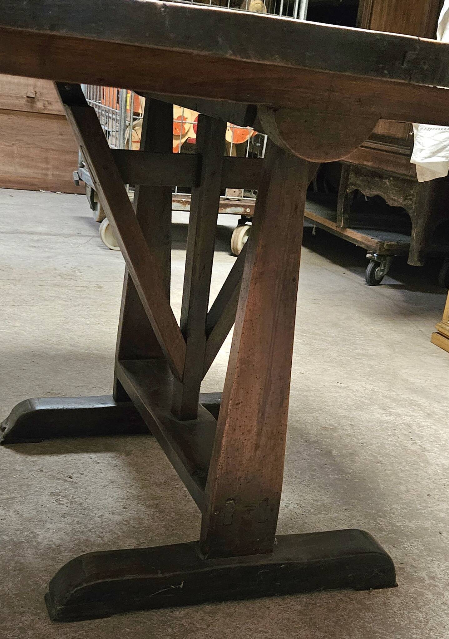 Small oval folding wine table