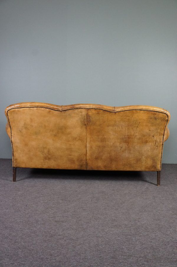 3-seater antique sheepskin sofa full of character