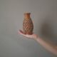 Vase soliflore fibre naturelle tressée fabrication artisanale décoration campagne bohème