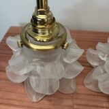 Paire d’appliques murales tulipes fleurs