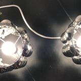 Set of 2 kare design lamps - bubble space age - chrome