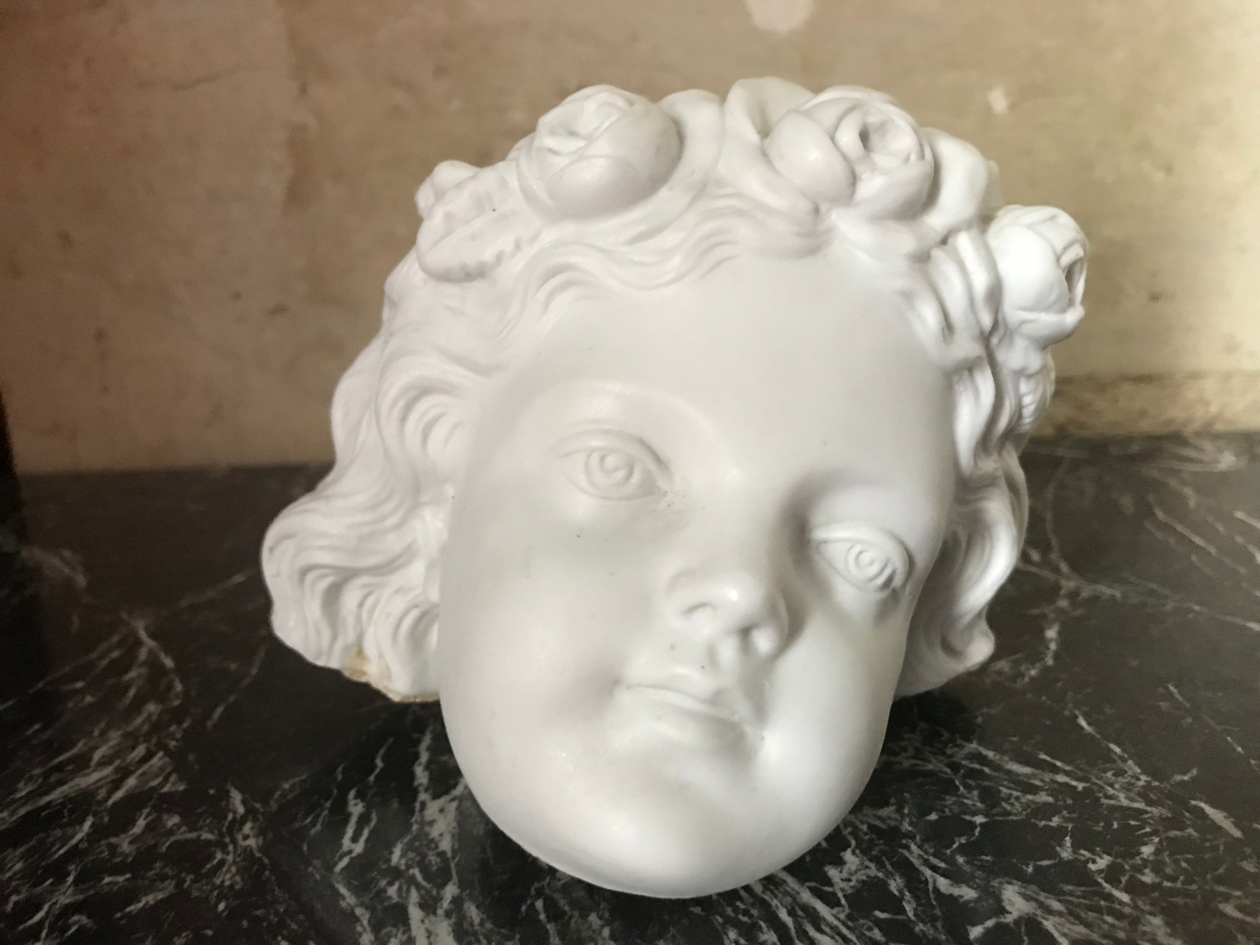 Child's head in biscuit