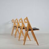 Set CH-29 Sawbuck chairs designed by Hans Wegner for Carl Hansen & Son