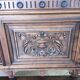 Banquette-coffre ancienne style Henri II / Néo-Renaissance en bois sculpté