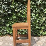 6 solid oak chairs