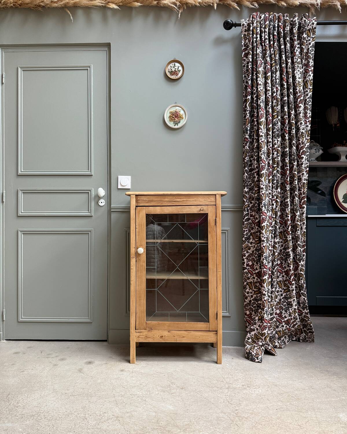 Vintage glass-fronted jam cupboard (renovated)