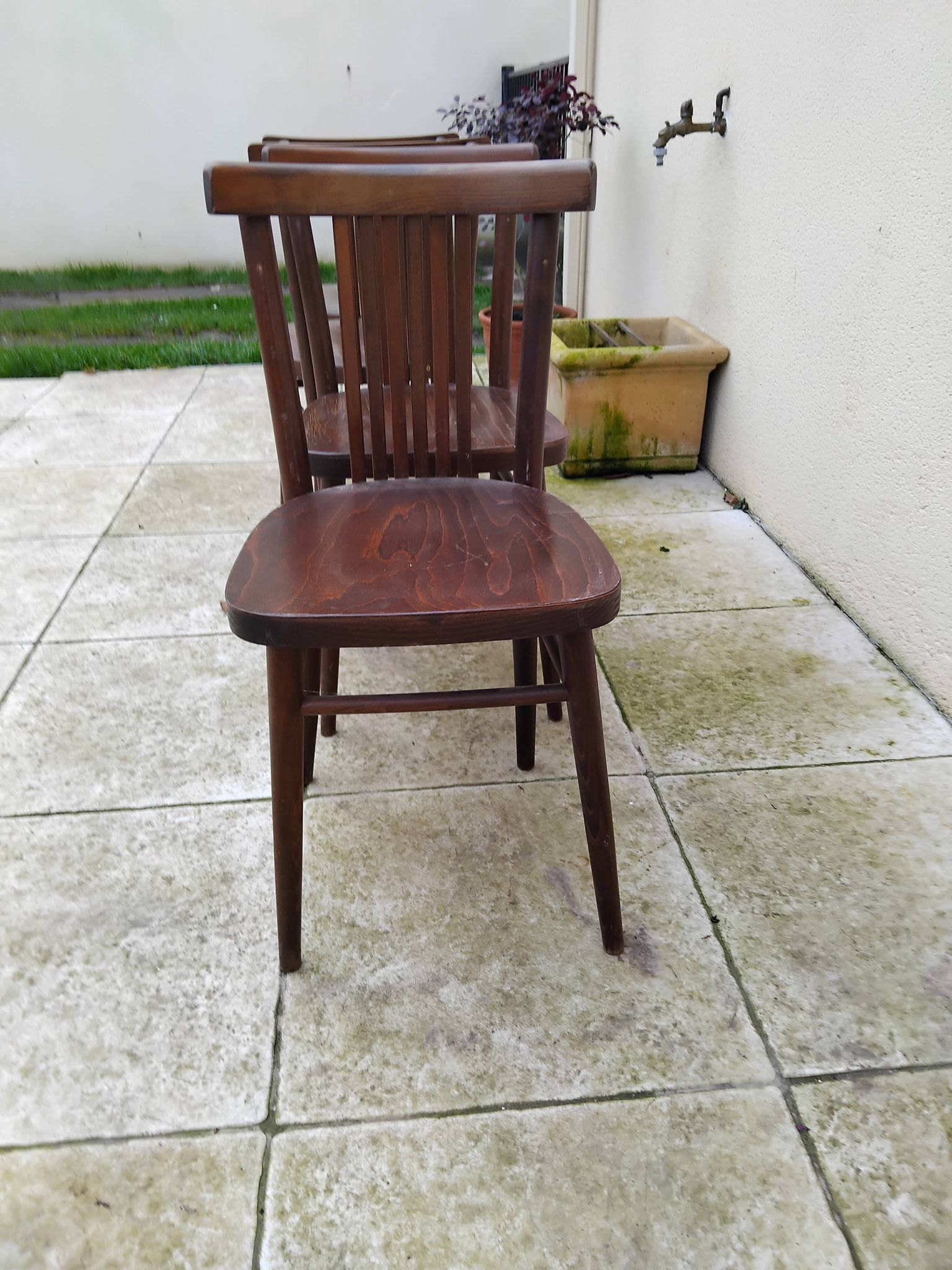 4 chaises bistrot vintage