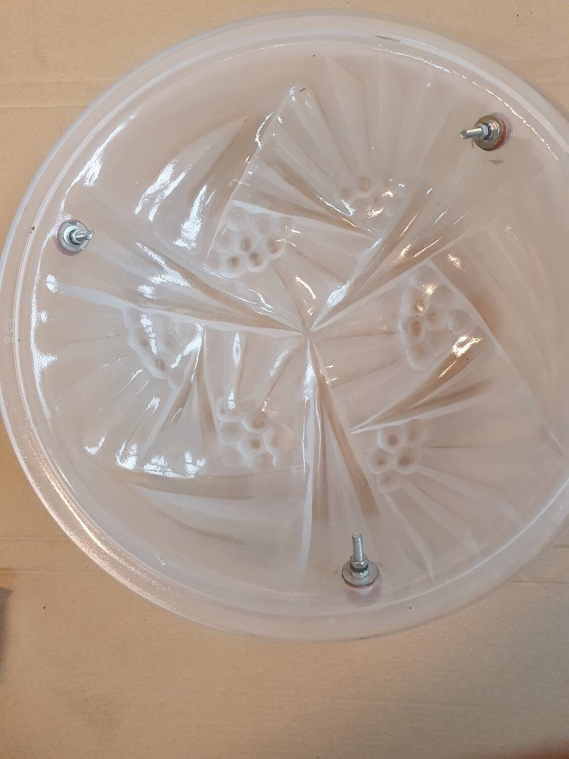 Art Deco Dégué basin ceiling light