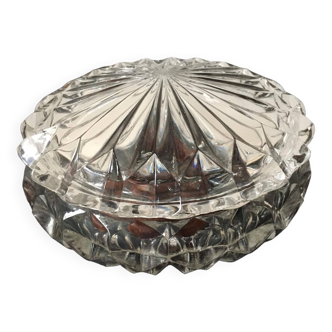 Old worked glass candy box