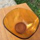 Saladier vintage en verre jaune
