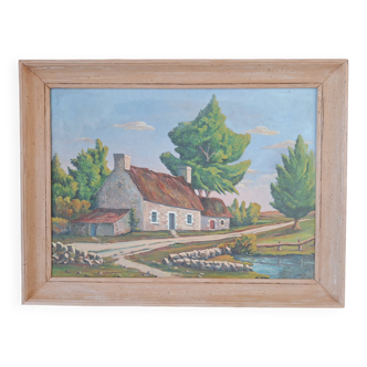 Oil on canvas landscape