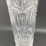 Chiseled glass vase