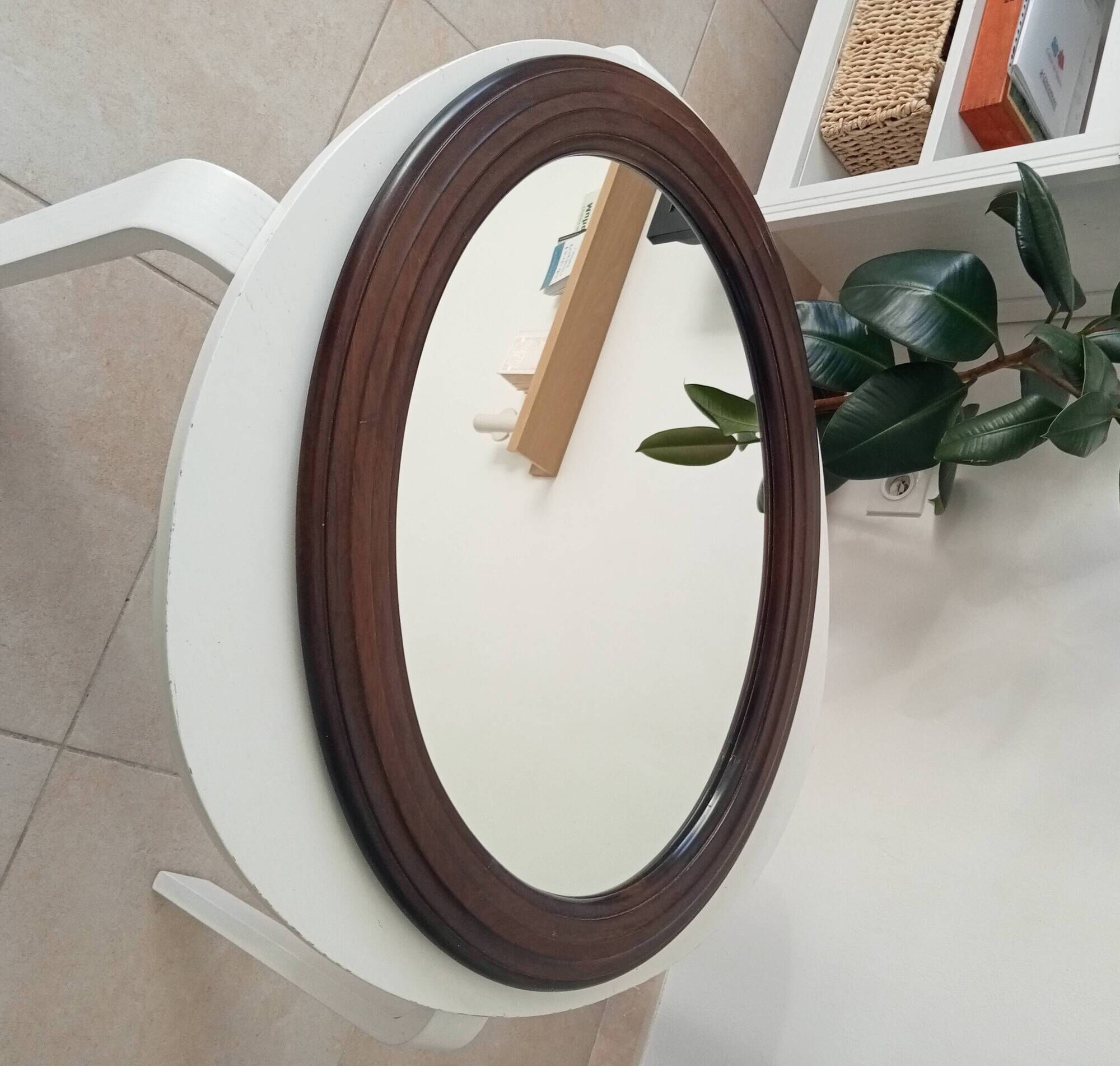 Miroir ovale vintage années 60/70 69*54 cm