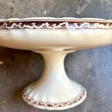 Large Creil & Montereau fruit bowl in brown ironstone