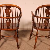 Pair of English Windsor Armchairs