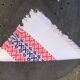 6 serviettes en coton basque motifs rose et bleu indigo vintage