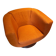 B&B Italia fauteuil design orange vintage / collector