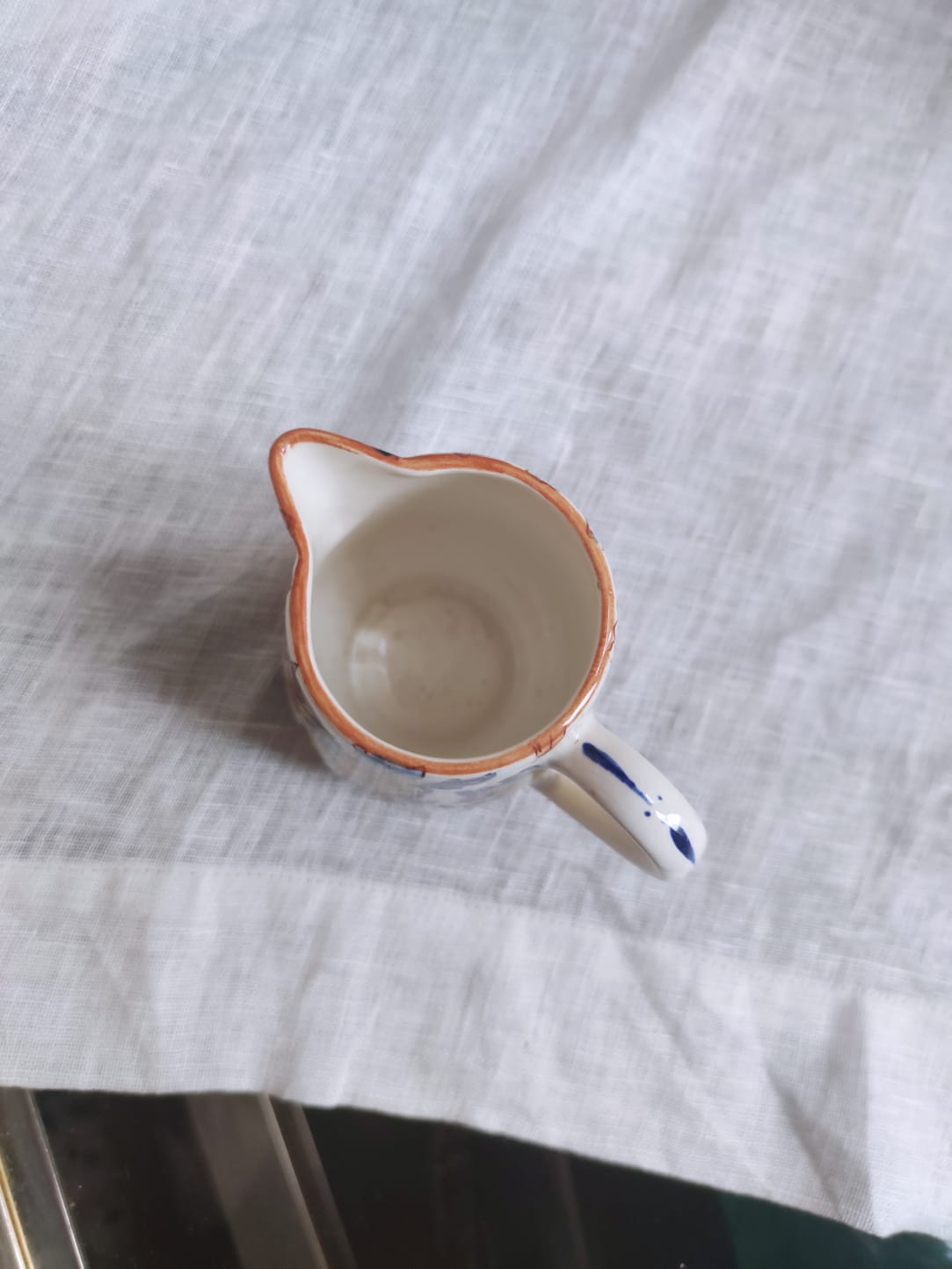 Gien's small pitcher or porcelain milk pot