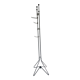 Vintage coat rack from the 1960s in iron and wood, brutalist art deco, standing, France.