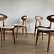 Lot 4 vintage chairs by Roger Landault for Sentou, France 1950
