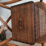 Old wicker trunk
