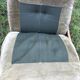 3 vintage khaki wood and suede heaters 70s