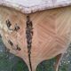 Commode ancienne en marqueterie style louis xv avec plateau marbre