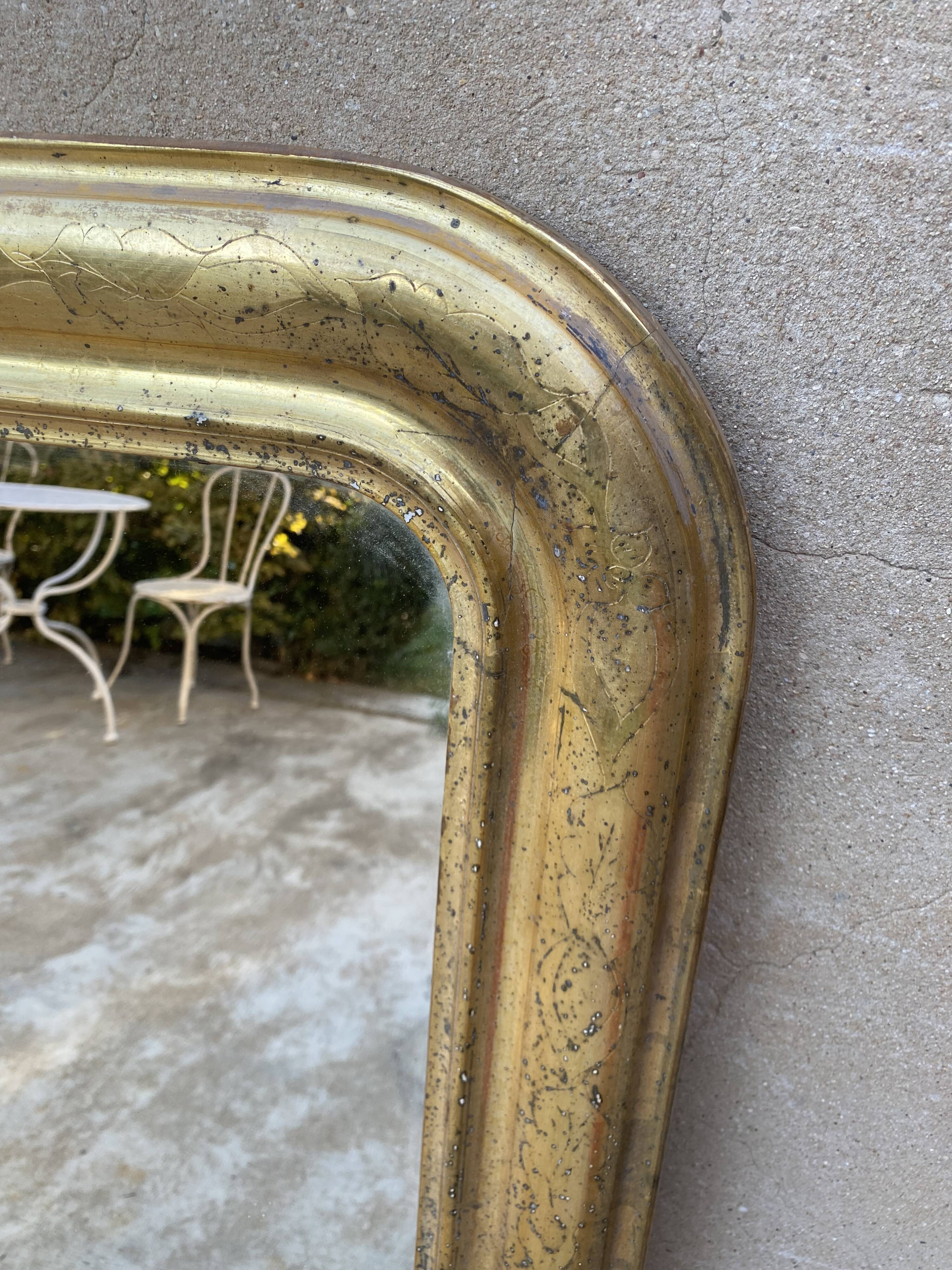 Mirror louis Philippe gilded 108 x71