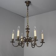 Vintage six-arm chandelier, 1970's.