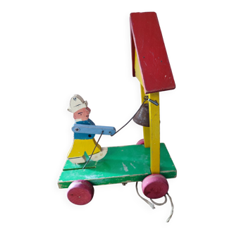 Old wooden pull toy