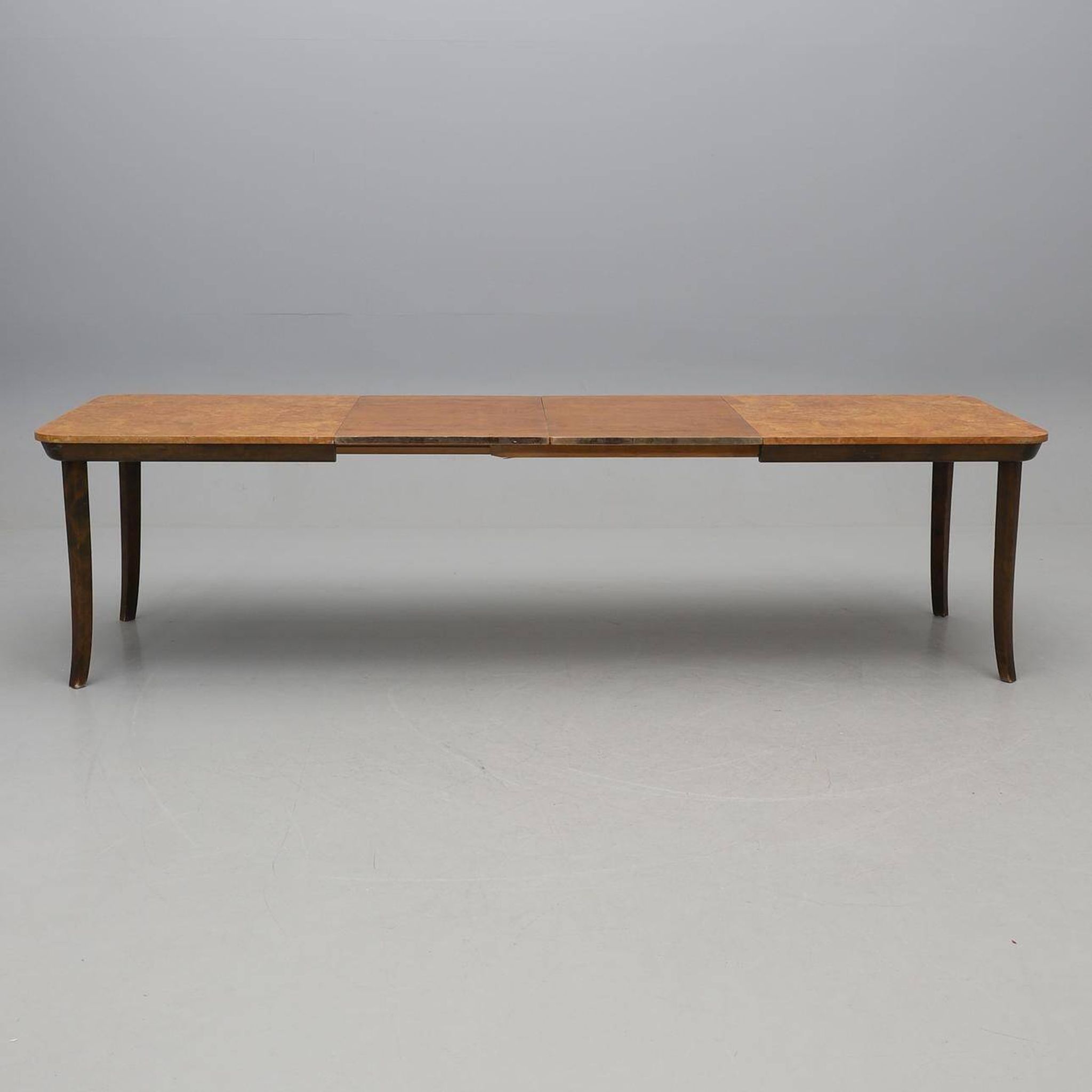 Dining table in burl and beech by Axel Einar Hjorth, NK 1938, Swedish Modern.