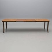 Dining table in burl and beech by Axel Einar Hjorth, NK 1938, Swedish Modern.