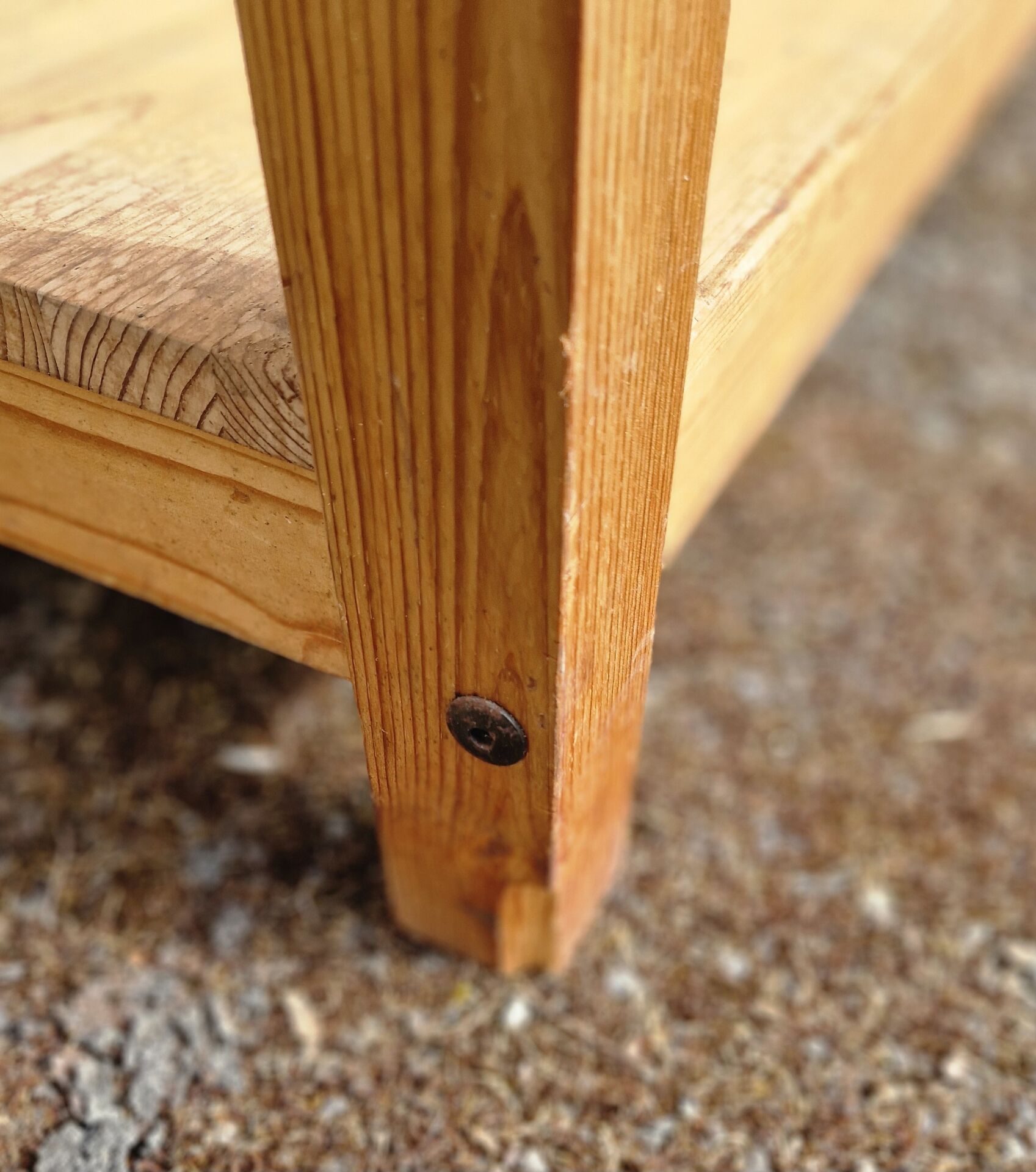 Solid wood console table