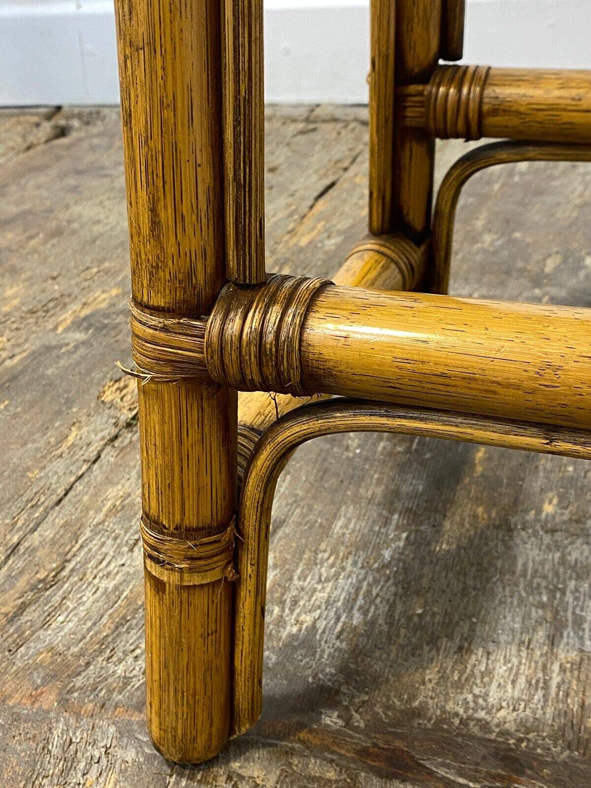 Rattan and cane stool, seaside spirit, mid-20th century.