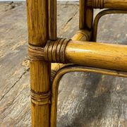 Rattan and cane stool, seaside spirit, mid-20th century.
