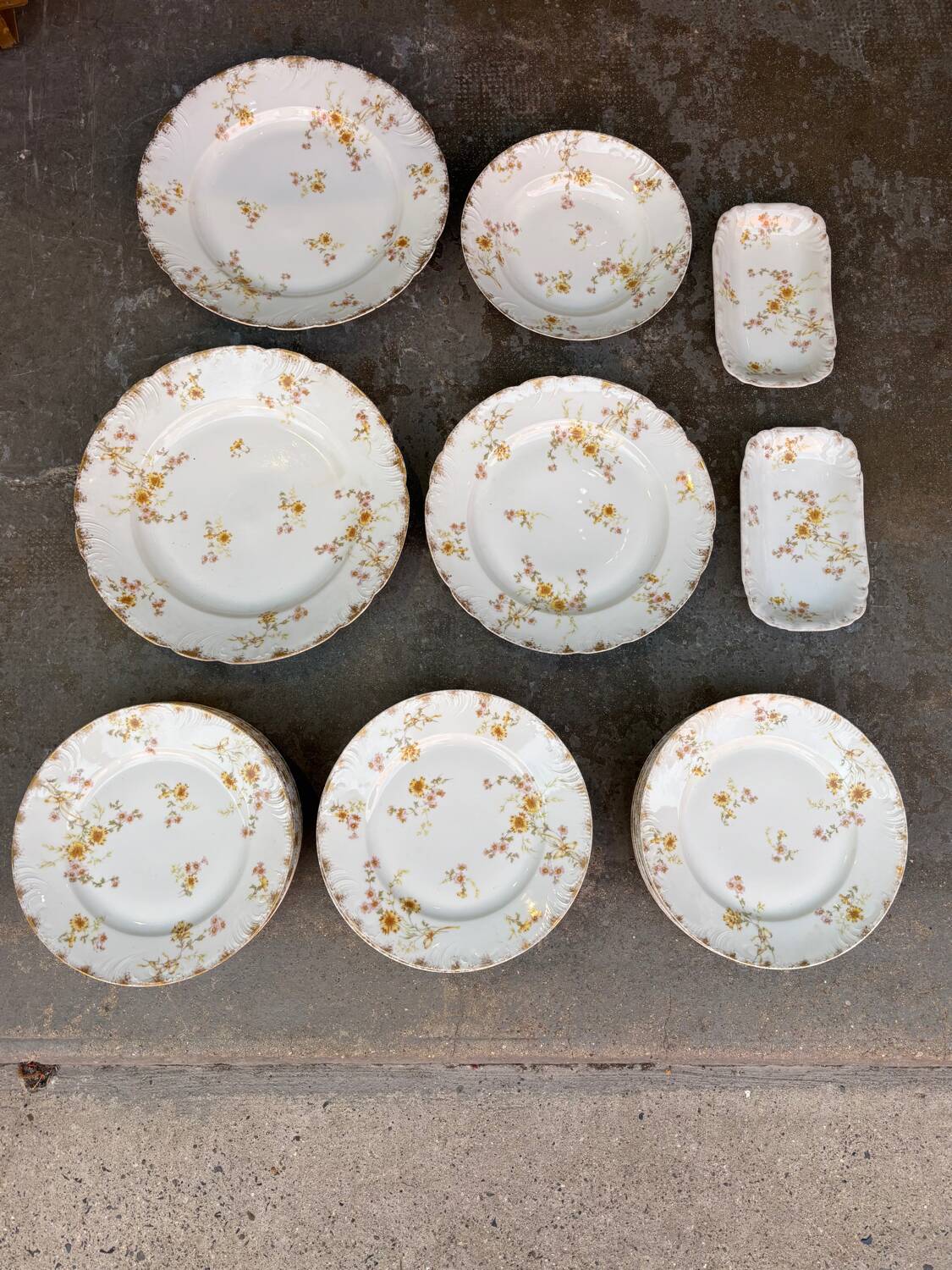 Rare service de table en porcelaine Haviland fin 19eme
