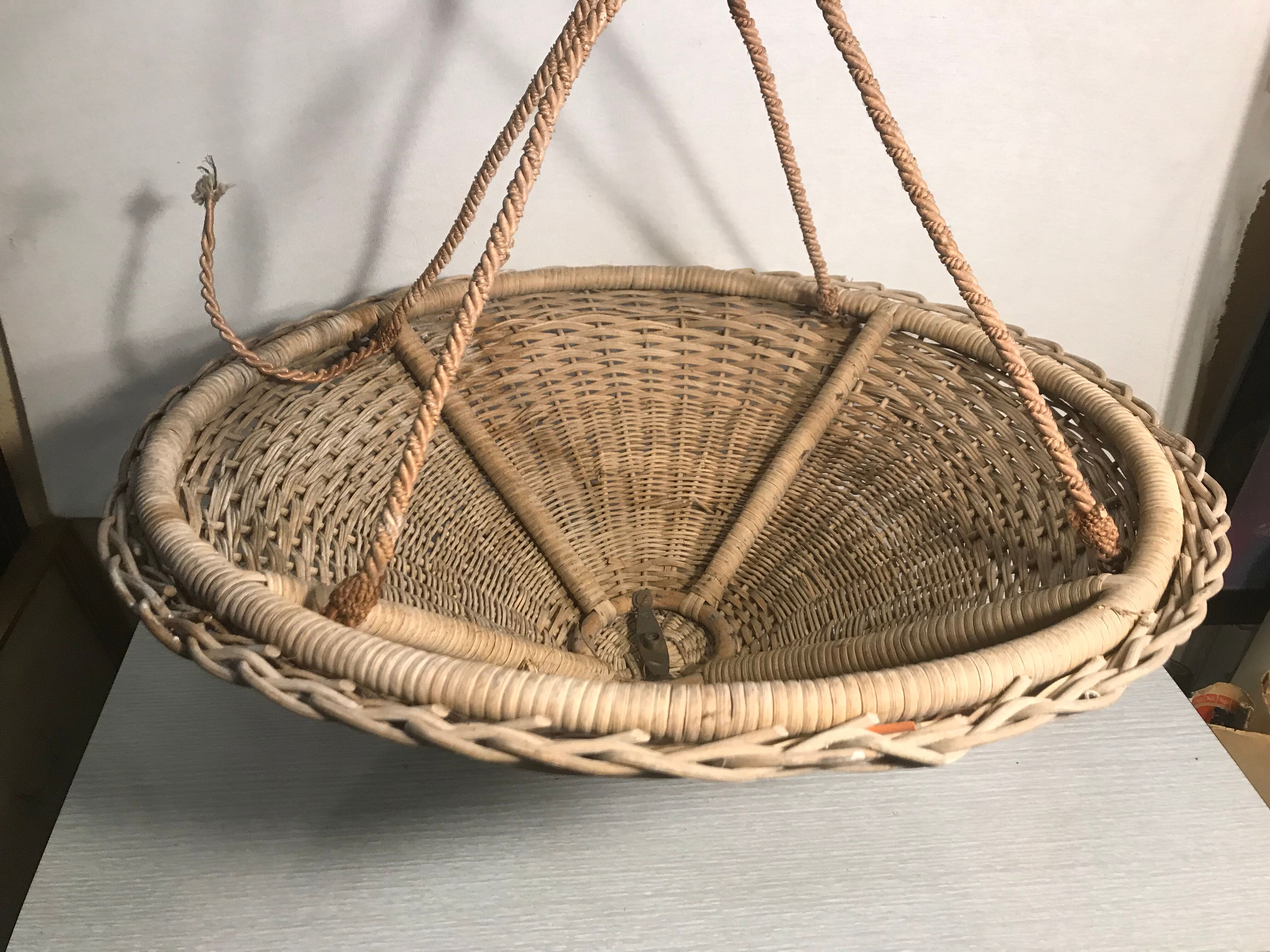 Ancient braided wick hanging string fixations 60 vintage