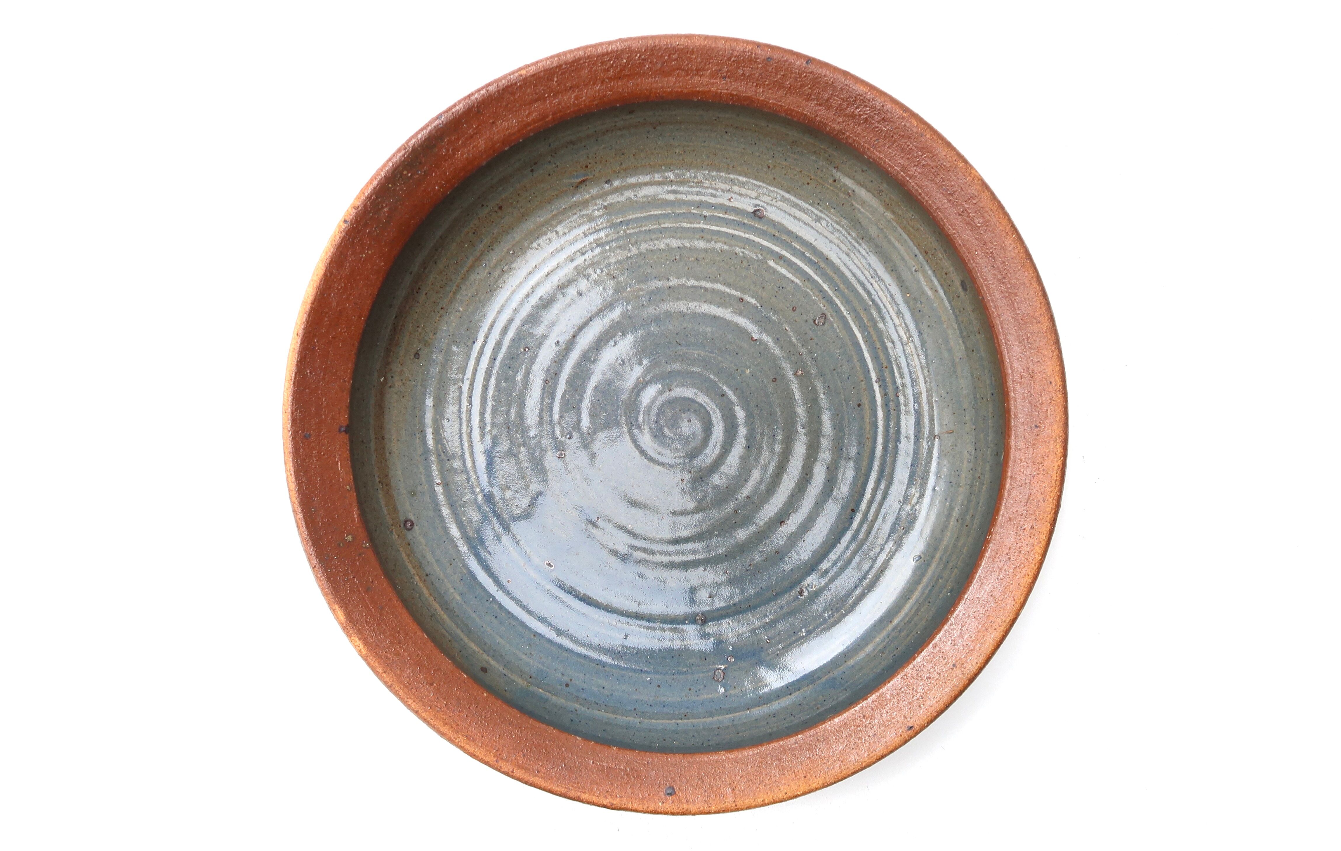 Stoneware dish by Pierre Digan, La Borne, 60s