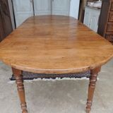 Oval oak six-legged table