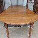 Oval oak six-legged table