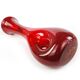 Mid-century modern vase, red glass, Poland, 1970s