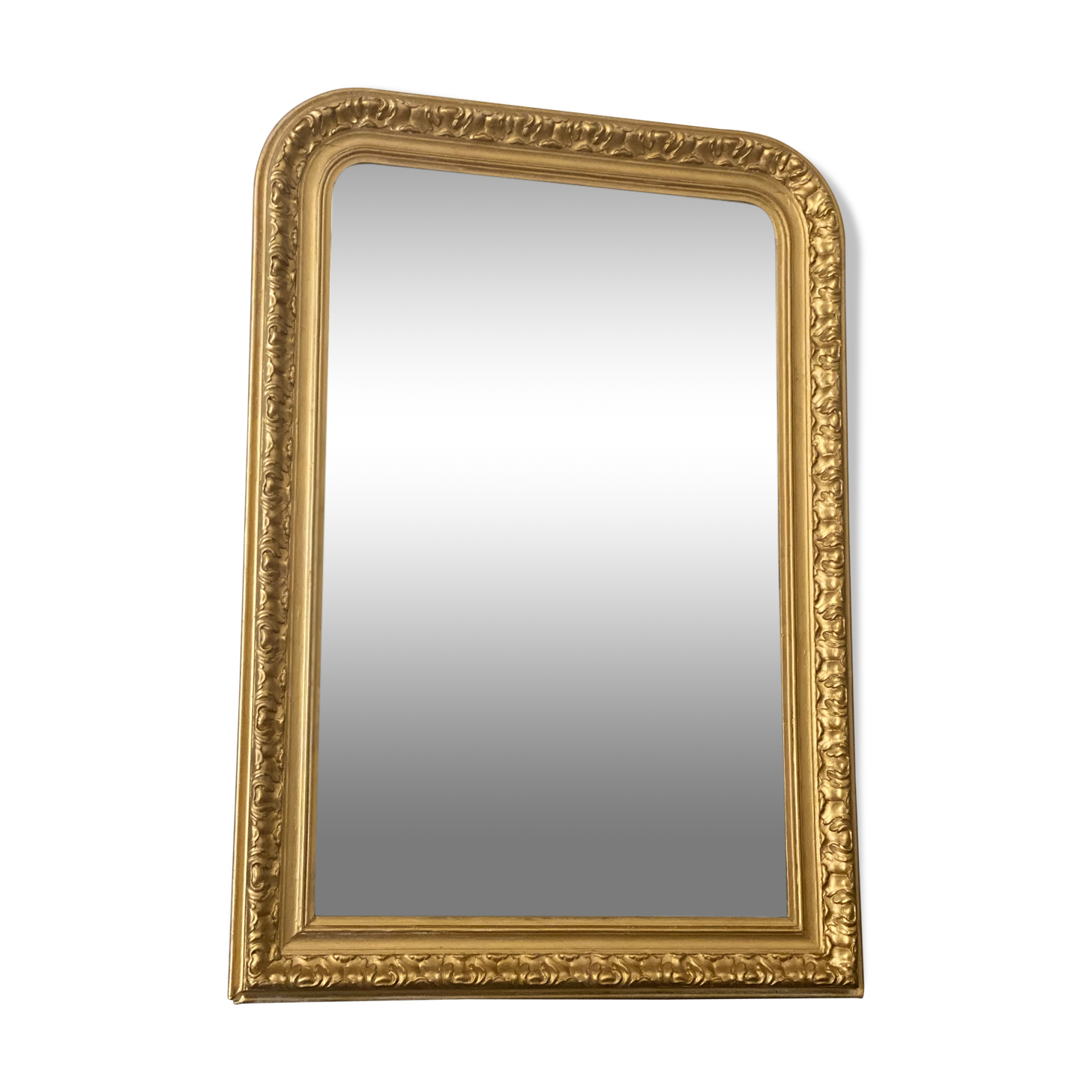 Ancient mirror louis Philippe gilded carved mercury ice - 110x78cm